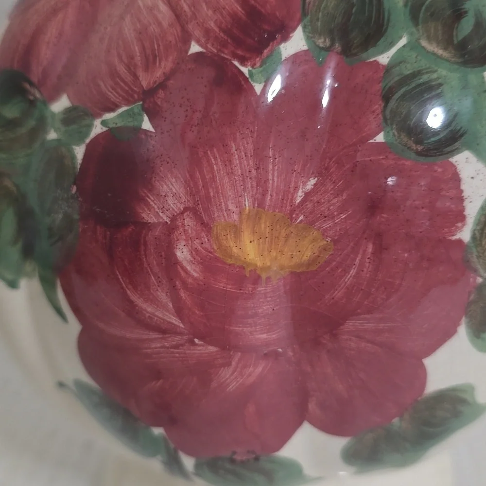 Vintage Clinchfield Pottery  Large Floral Ceramic Vase